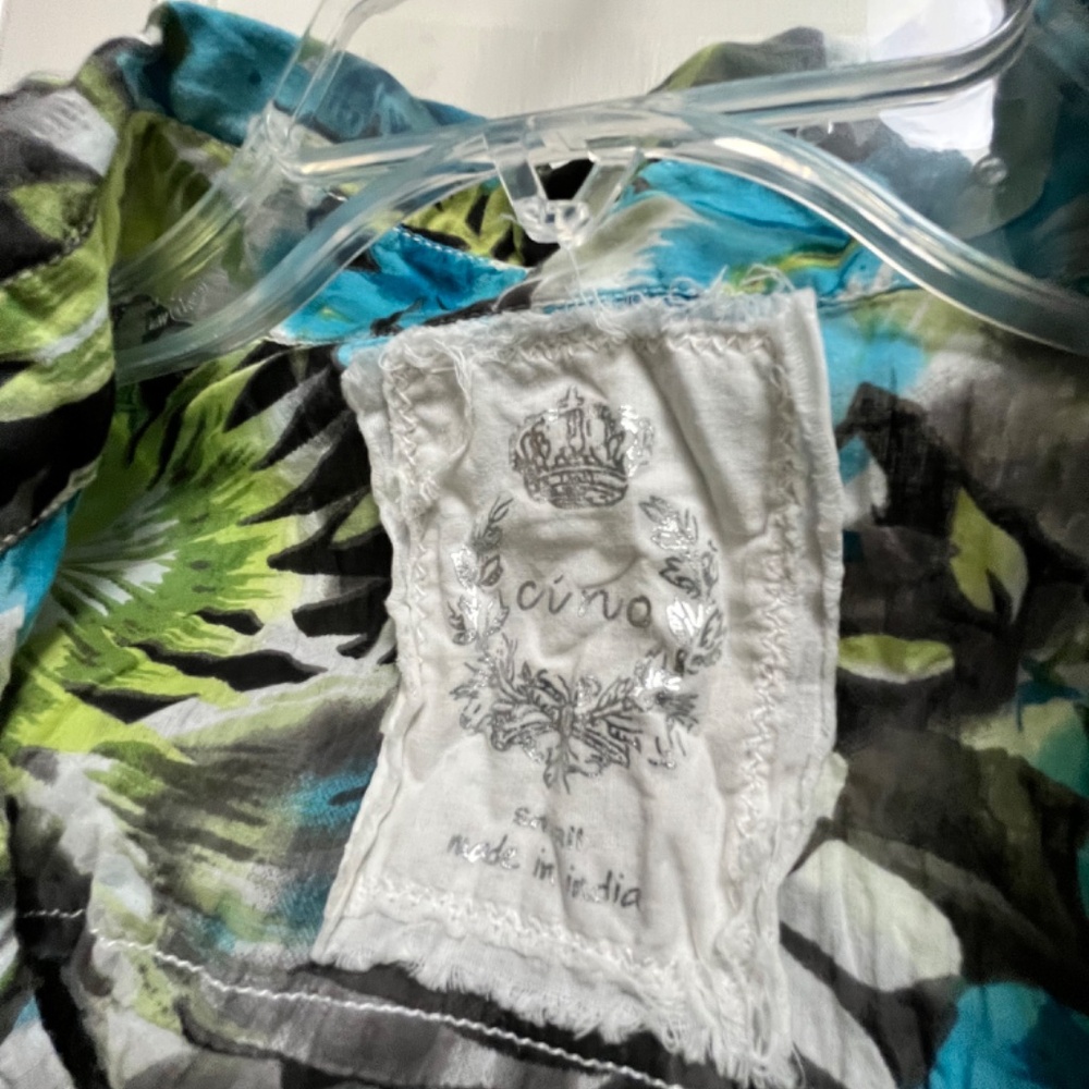 Cino lightweight cotton tropical print shirt - Picture 3 of 4